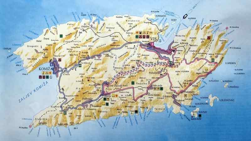 Vis - mapa